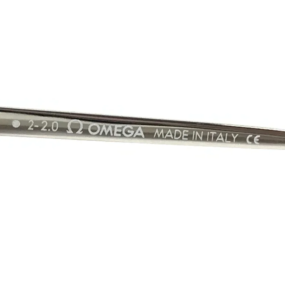 Omega Eyeglasses Frames OM 5013 001 Black Silver Square Horn Rim 53-18-145 - Picture 12 of 12